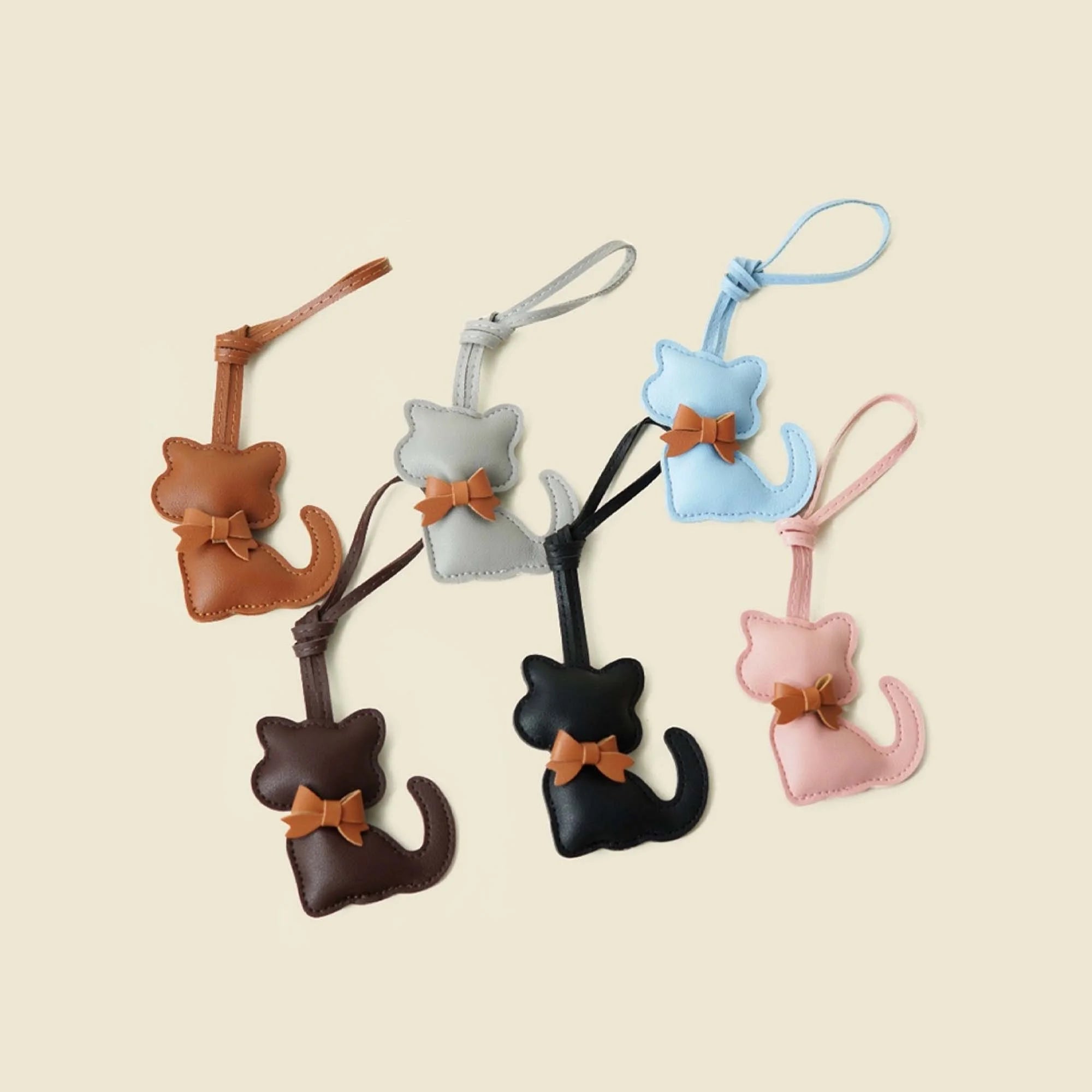 Cat with Bow Bag Charm
